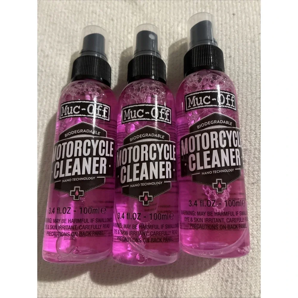 Muc-Off Nano Tech Bike Cleaner Spray Bottle Safe On‎ All Parts 3pk 10.2 Oz Total